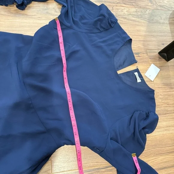 NWT J Crew Mini dress with flounce hem and sheer sleeves - Picture 5 of 9